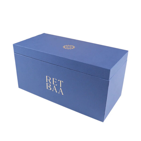 Blue Double-Layer Candle Gift Box with Foam Drawer Insert