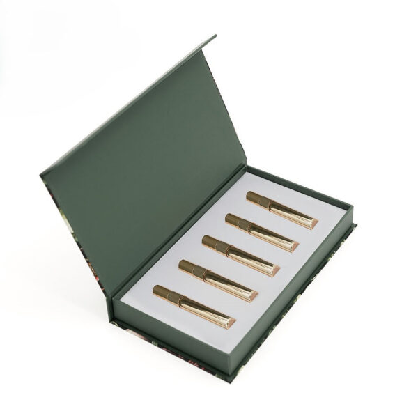 Botanical Printed Rigid Perfume Box with White Foam Insert