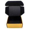 Gold Mailer Tea Gift Box with Black Leaf Printed Interior Gold Mailer Tea Gift Box with Black Leaf Printed Interior