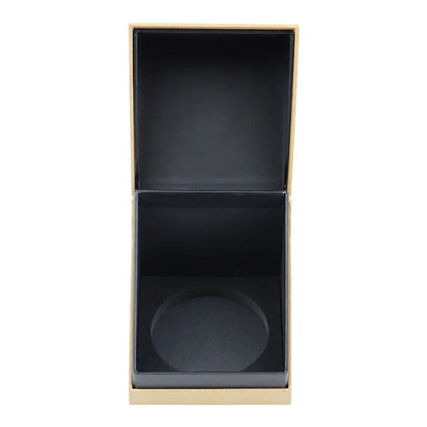 Logo Printed Kraft Hinged Candle Box with Black Inner Tray