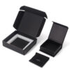 Luxury Black Jewelry Mailer Packaging Box with Foam Insert