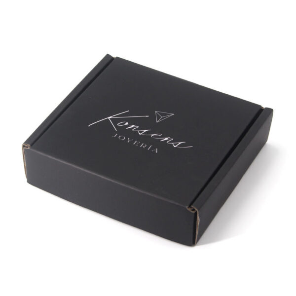 Luxury Black Jewelry Mailer Packaging Box with Foam Insert