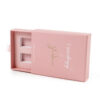 Pink Drawer Lip Gloss Duo Packaging Box with Ribbon Pull