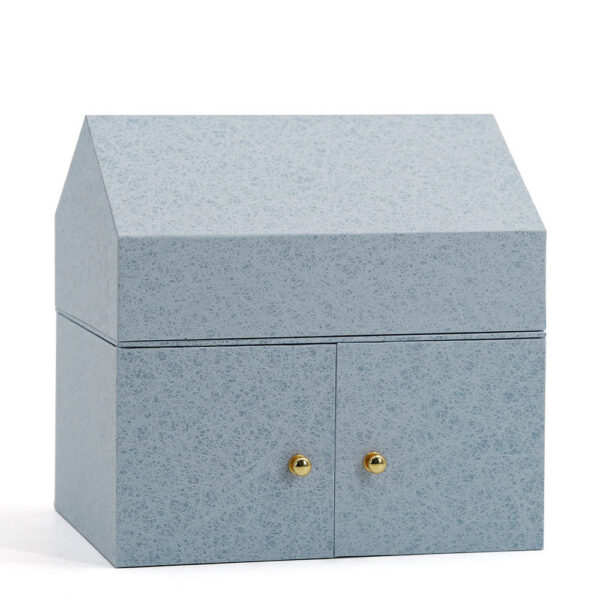 Textured House-Shaped Rigid Drawer Gift Box with Inserts