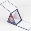 Triangular Rigid Textile Gift Box with Full-Color Print