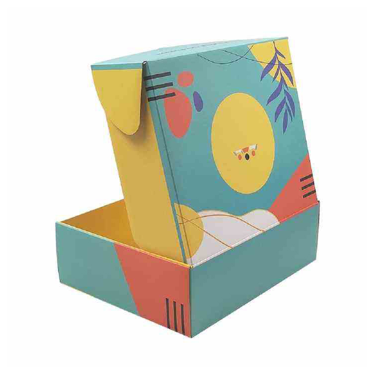 Cajas de cartón ondulado de colores, ecológicas y personalizadas