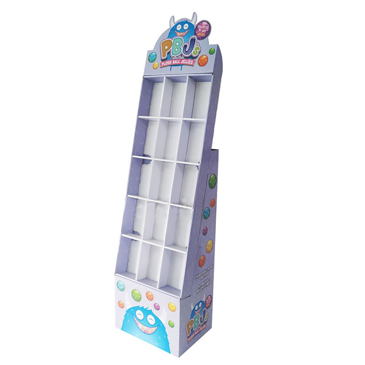 Expositor de cartón ondulado para tiendas, plegable, ecológico y personalizable