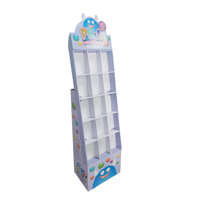Expositor de cartón ondulado para tiendas, plegable, ecológico y personalizable